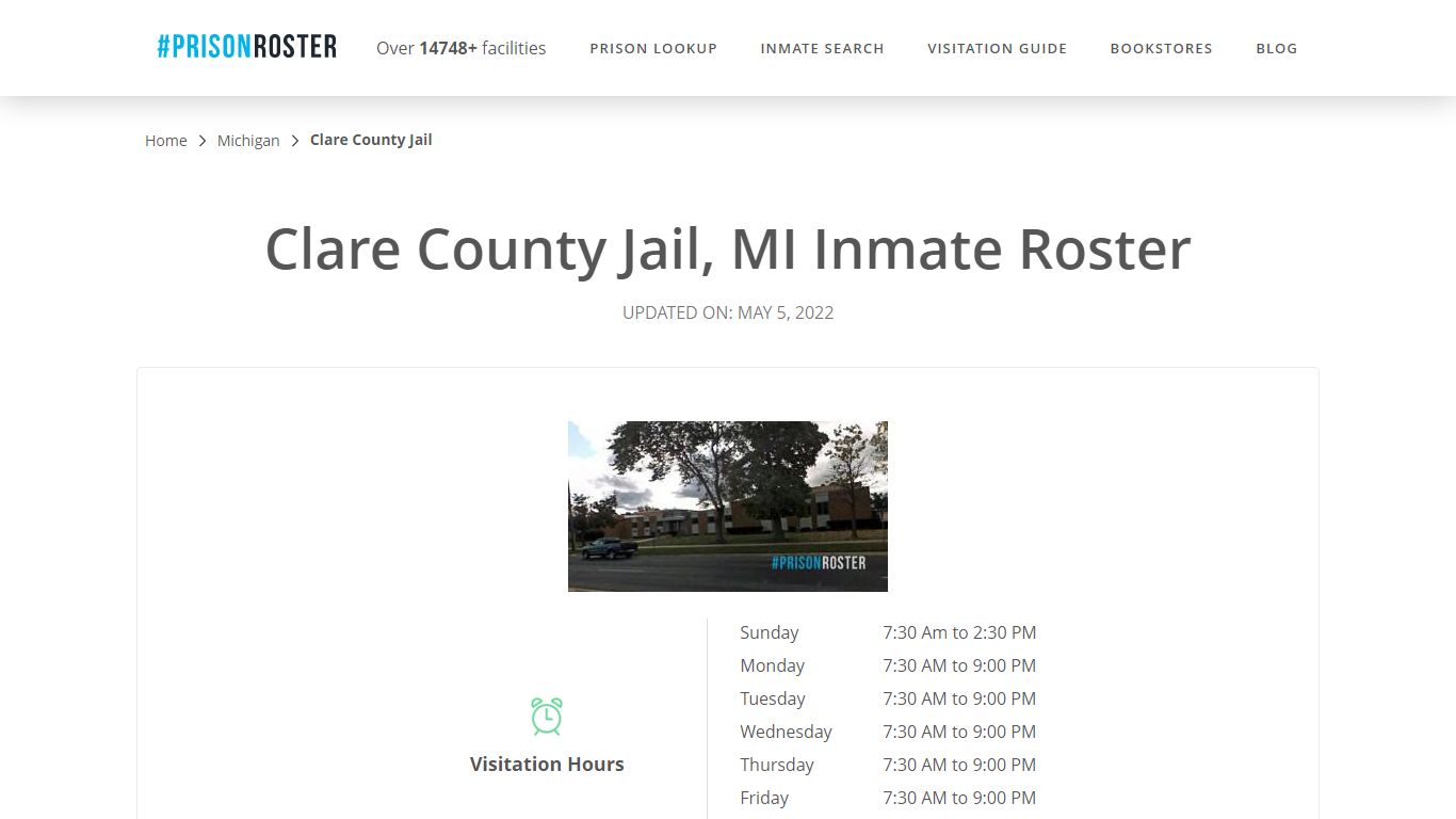 Clare County Jail, MI Inmate Roster